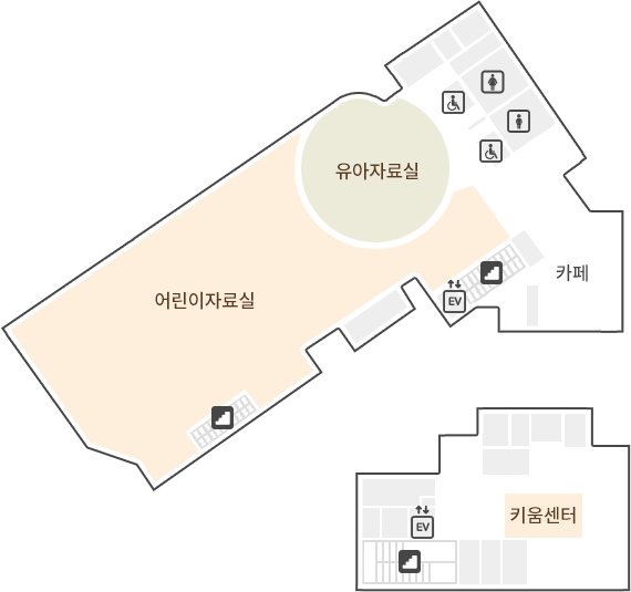 숲속도서관 1층 도면